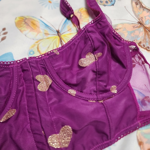 Womens Out From Under by UO Magenta Bustier Lingerie Top Size Medium - Picture 4 of 11